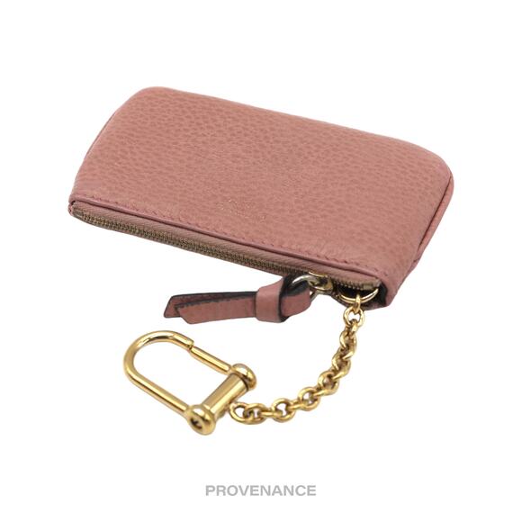 🔴 Gucci MII Key Pouch Cles - Powder Pink Tumbled Leather - Picture 4 of 7